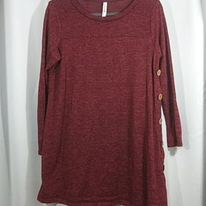 Asymmetrical Hacci Tunic with coconut buttons new